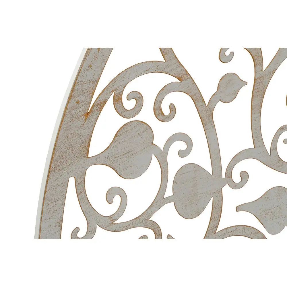 Poils Naturels Premium Décoration murale DKD Home Decor Blanc Métal Arbre (2 pcs) (100 x 1 x