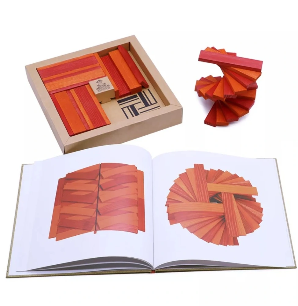 Coffret 40 planchettes rouges et orange avec distribue d'art
