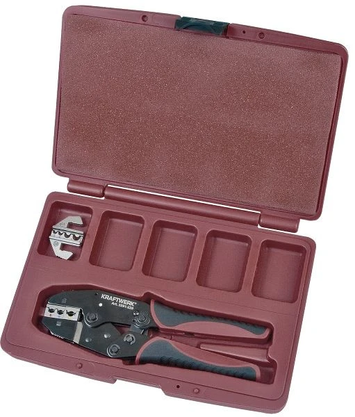 Pince à sertir à levier à cliquet Kraftwerk en coffret avec inserts de sertissage interchangeables 3291 se procurer à bas...