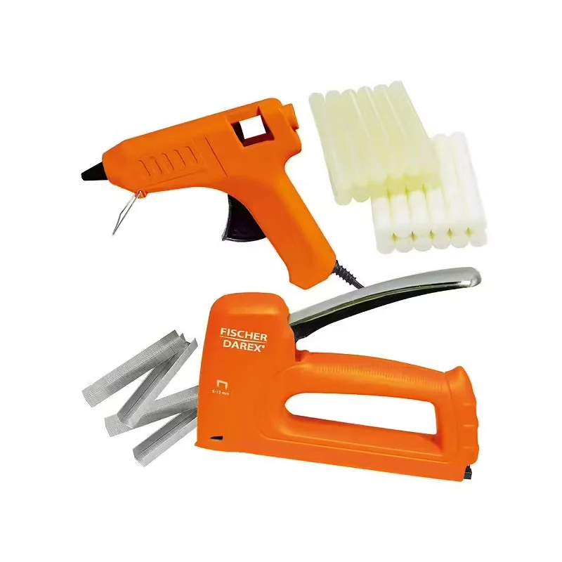 Kit agrafeuse et pistolet à colle + munitions FISCHER DAREX - 25050489 pour Travaux Lourds