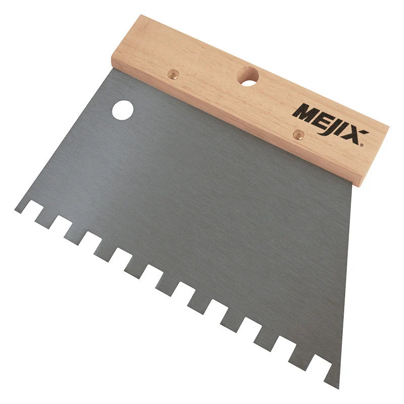 Peigne à colle manche bois MEJIX 180232 - 220 mm U 9x9 avec Garantie 2 Ans