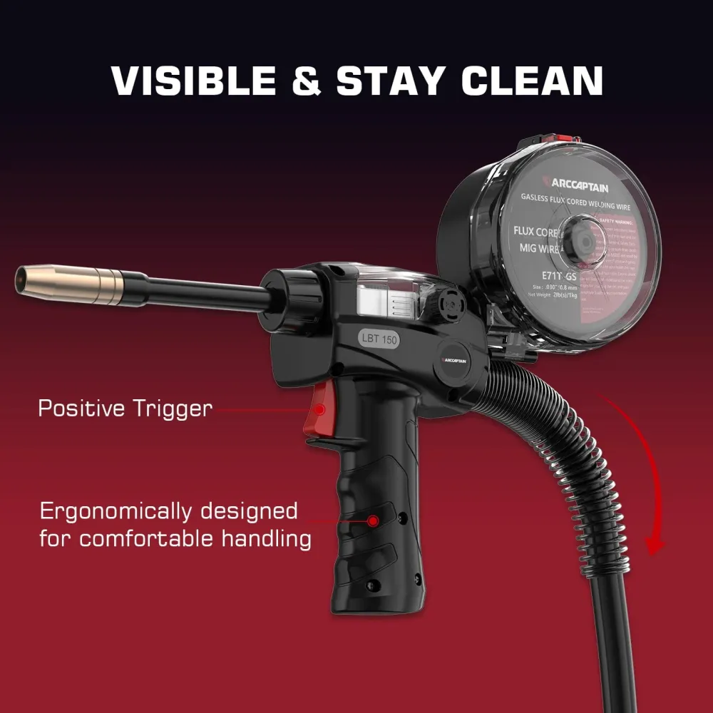Pistolet à bobine Arccaptain pour un excellent soudage de l'aluminium