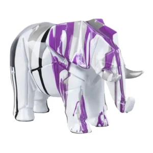 Pistolet HVLP électrique Statue éléphant géométrique peinture noir argenté et violet - DUMBO
