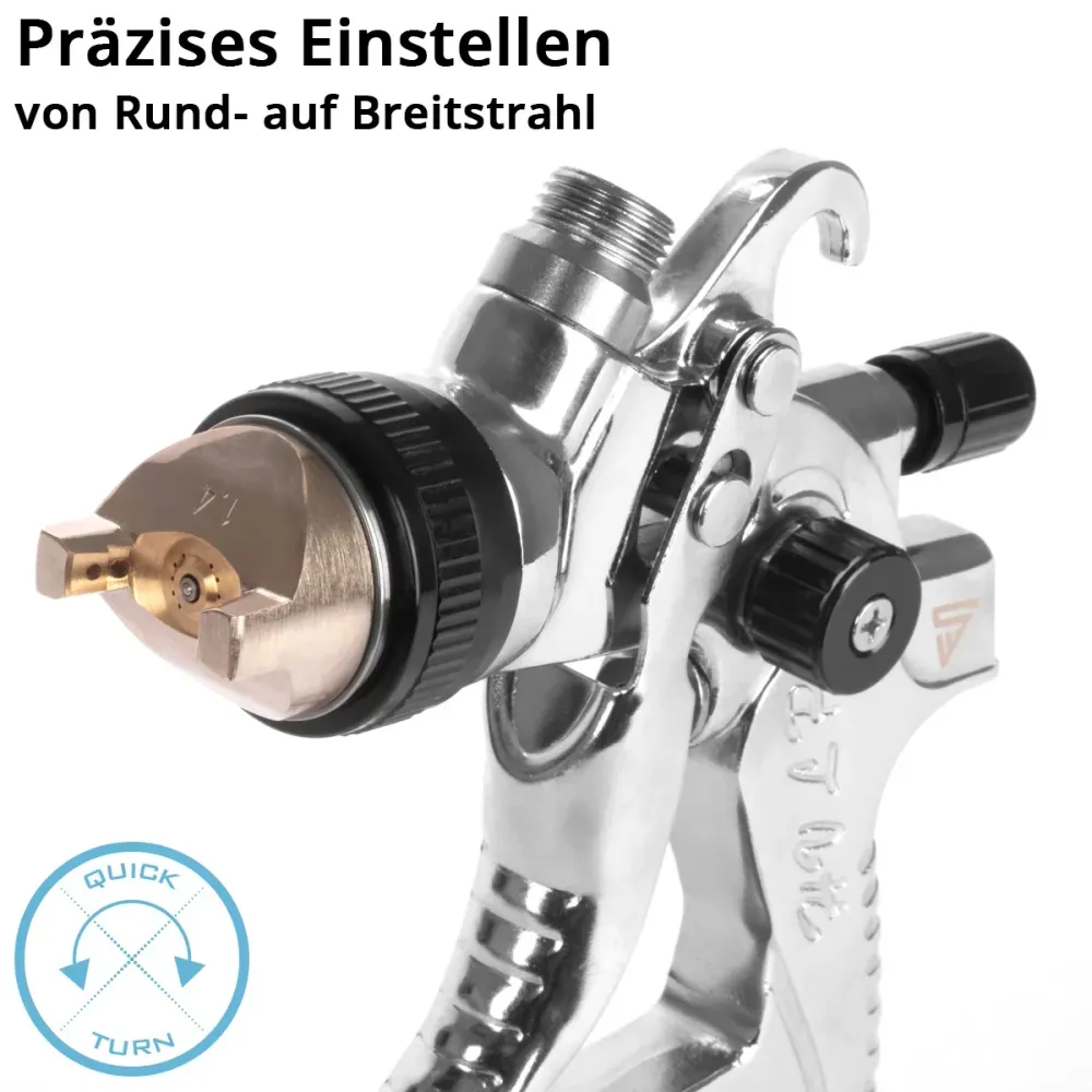 Professionnel Haute Performance Stahlwerk Hvlp Painting Pistol SG-2550 St avec 1,4 | 1.7 | Ensemble de buse de 2,0 mm et 6...