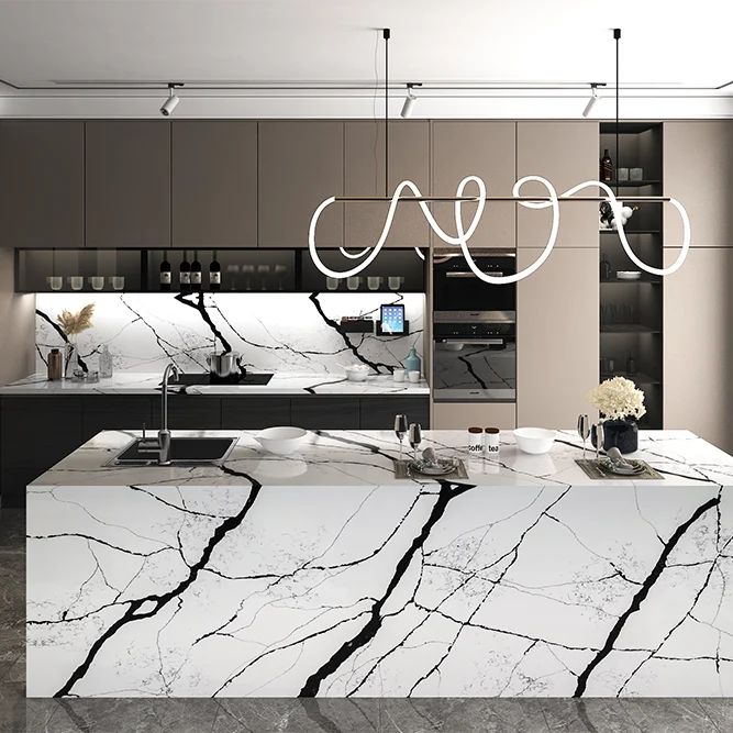 Plan de travail en quartz 2 cm - 3 cm KASS 9910