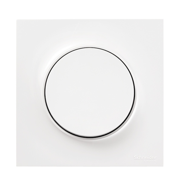 Cadre mural Plaque pour appareillage ODACE STYL - 1 poste - blanc - SCHNEIDER ELECTRIC