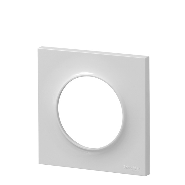 Cadre mural Plaque pour appareillage ODACE STYL - 1 poste - blanc - SCHNEIDER ELECTRIC