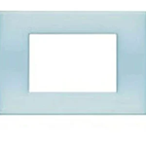 Haute Qualité PLACCA BTICINO LIGHT 3 POSTI BLU OPALINO/AMBRA OPALINO/BIANCO OPALE