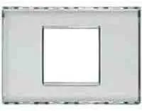 PLACCA 2 POSTI BTICINO LIGHT KRISTALL N4819KR