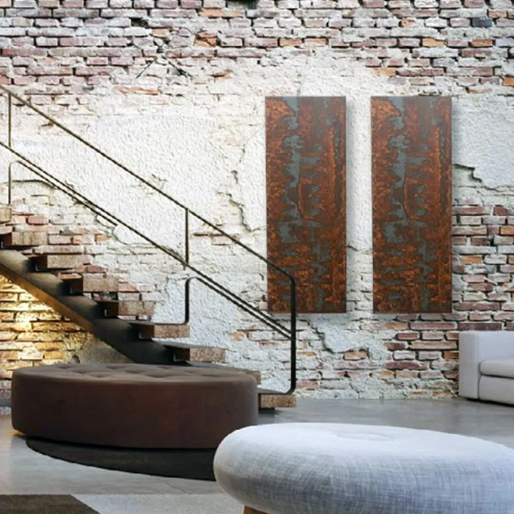 Radiateur électrique à plaque modèle Perfetto 180x30 cm - Rusty Matériau ignifuge