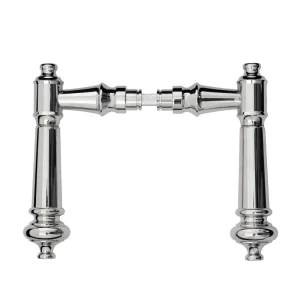 Certifié NF Poignée de porte - Porte d'entrée 1890 nickel sans rosace