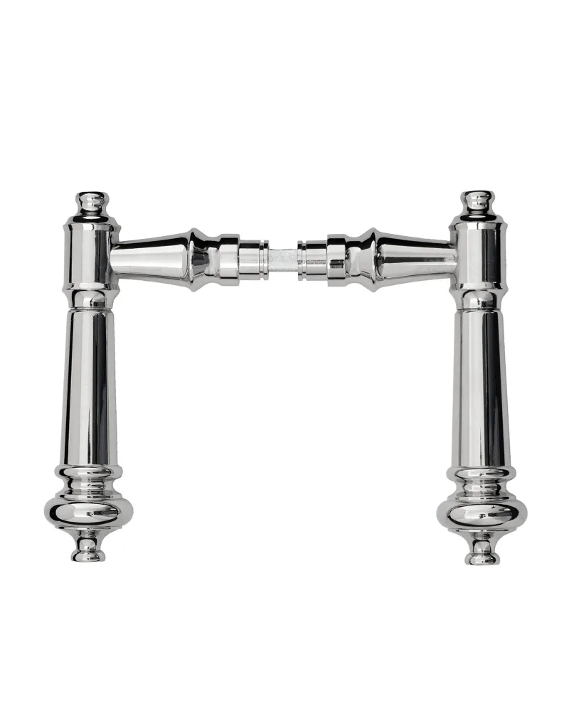 Certifié NF Poignée de porte - Porte d'entrée 1890 nickel sans rosace
