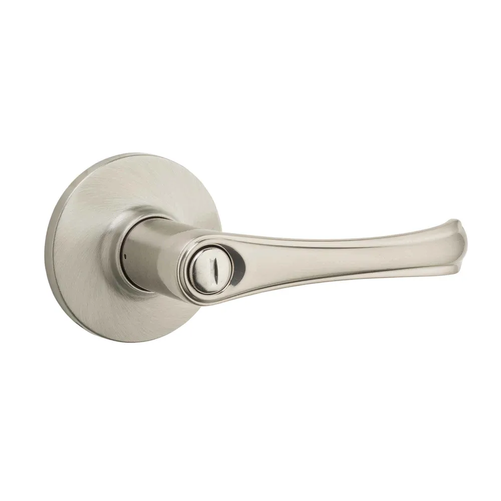 Poignée à levier d’intimité Sûr Lock Grapevine, nickel satiné pour portes jusqu'à 40mm