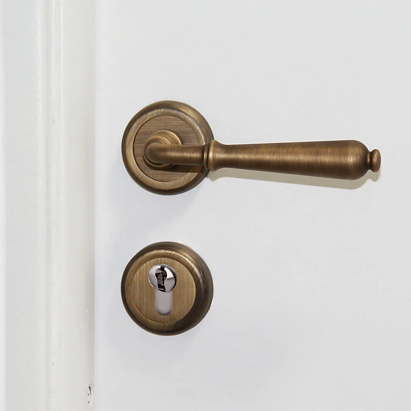 Rosace de poignée de porte rond à visser daumesnil Chrisligne vieilli bronzé Ø50mm pour porte intérieure