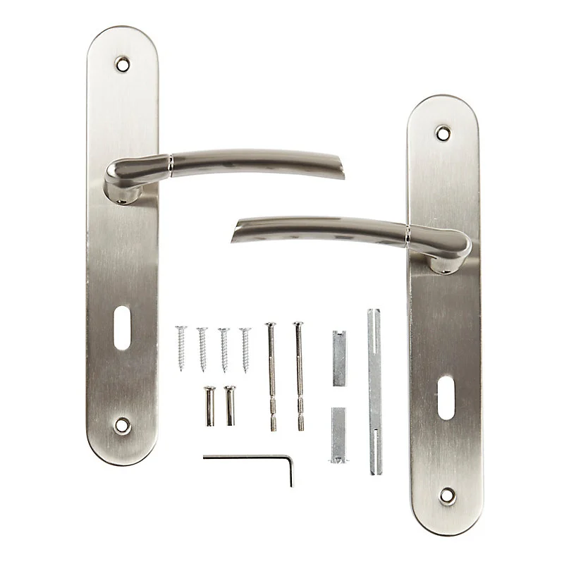 Lot de 3 poignées de porte serrure 195 Colours Hirel acier chromé