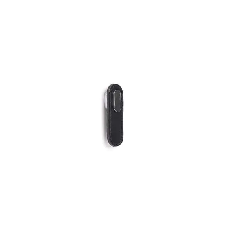 Bouton Oblong 0507 cuir Cuir noir / pastille chromée 0507070P9901 VIEFE avec vis et chevilles incluses
