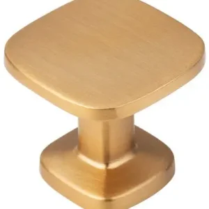 Bouton QUART réduit 0608 zamak Laiton brossé