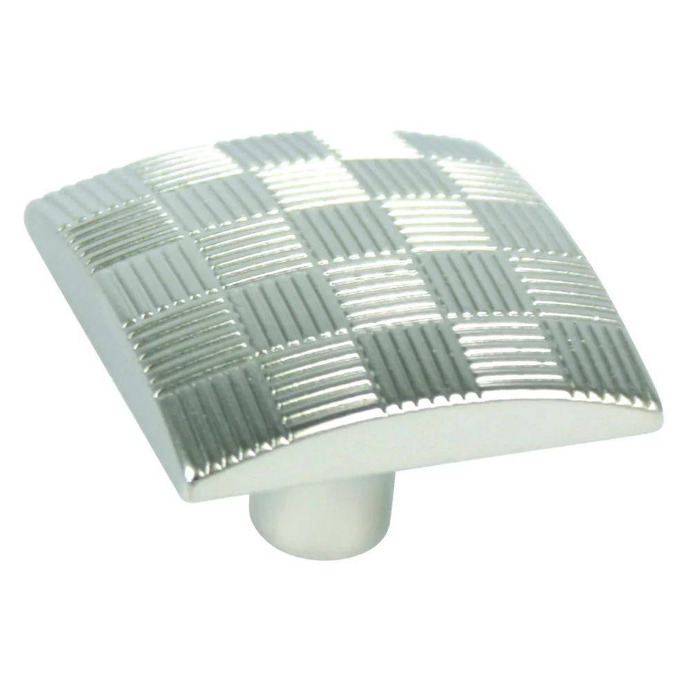 Ferrure d'angle Bouton Country Chess zamak Nickelé satiné