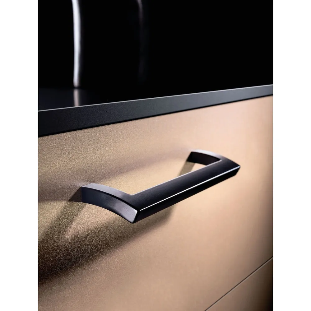Glissière télescopique Poignée PATTER aluminium Noir mat
