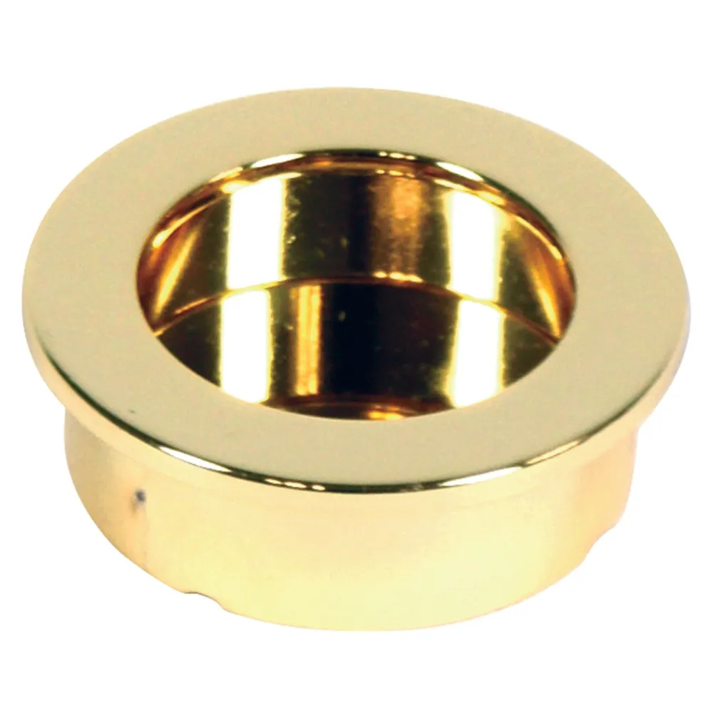 Inox A2 Poignée cuvette ronde 3511 zamak Laiton poli