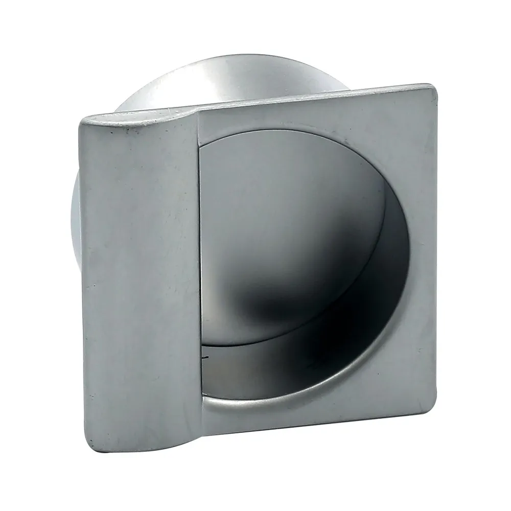 Poignée cuvette round insert 1133 zamak Inox brossé en laiton brossé