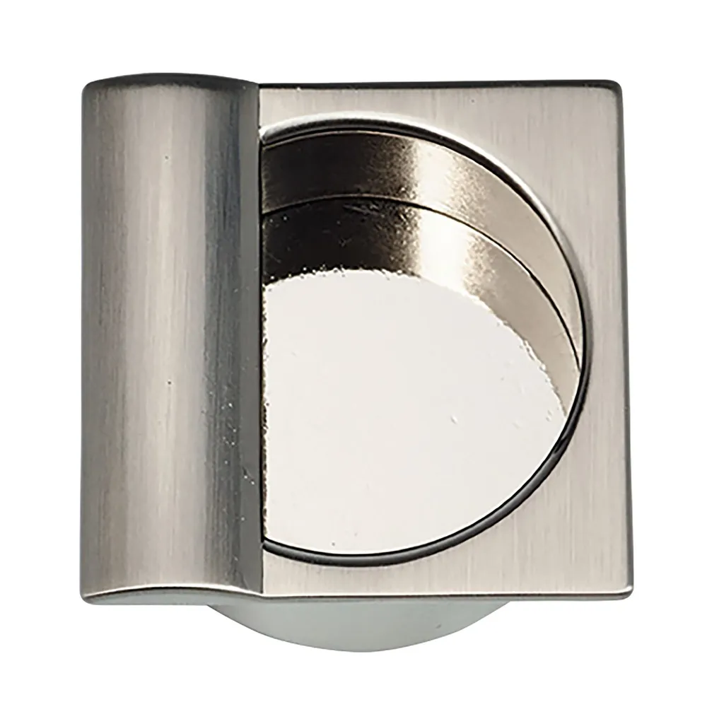 Poignée cuvette round insert 1133 zamak Inox brossé en laiton brossé