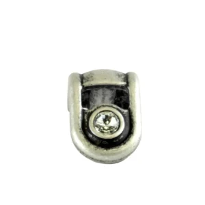 Équerre de fixation Bouton contemporain en métal et cristal Swarovski - PO2057Z