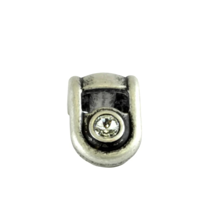 Équerre de fixation Bouton contemporain en métal et cristal Swarovski - PO2057Z