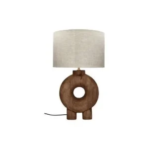 Détecteur de mouvement Lampe ronde en bois marron Lampedusa Pomax - 65cm