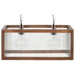 Hanglamp mangohout lichtbruin PENNA
