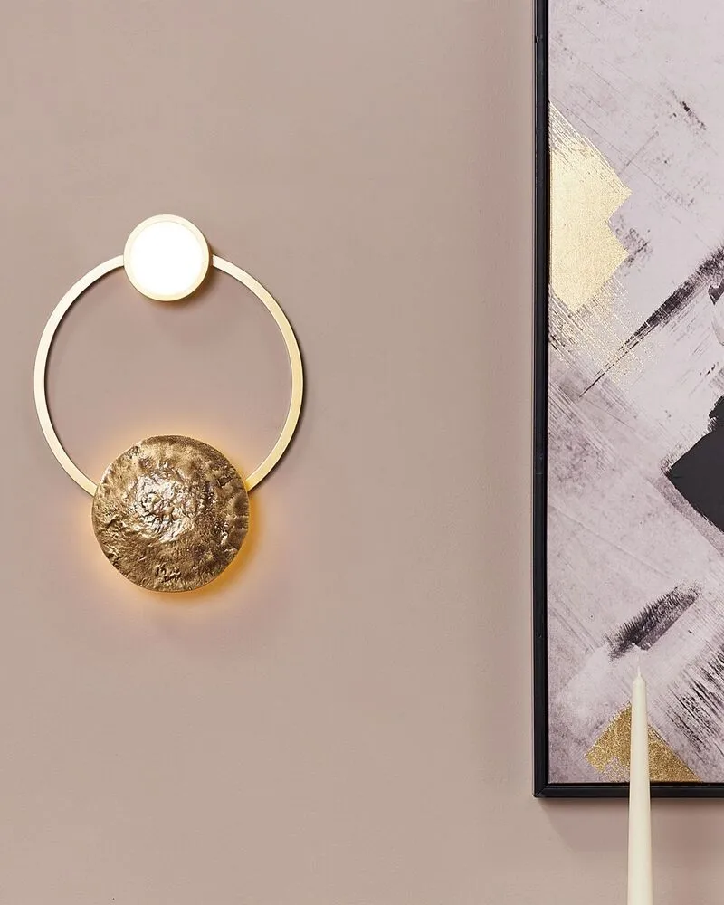 Wandlamp LED goud PONUGA avec protection IP44