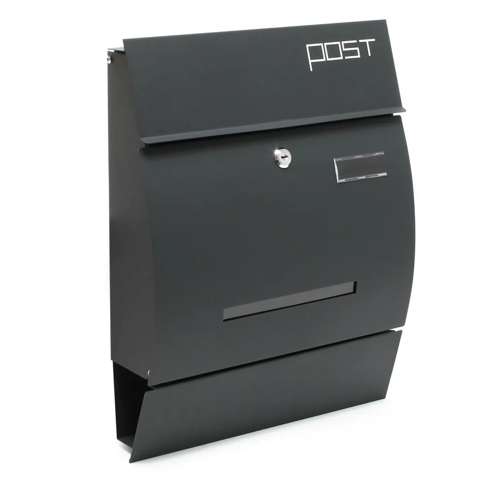 Boite aux lettres design actuel boite murale porte-journaux anthracite 16_0000062
