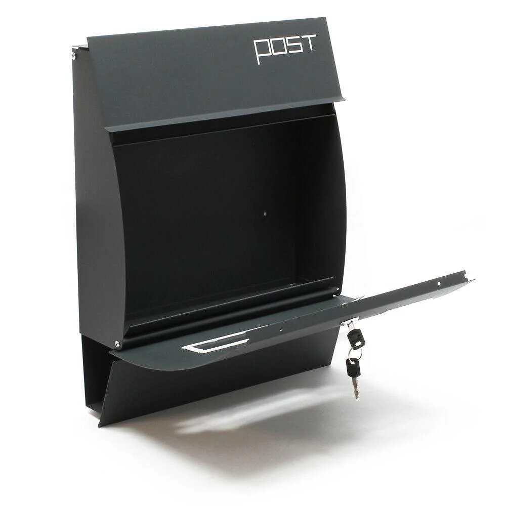 Boite aux lettres design actuel boite murale porte-journaux anthracite 16_0000062
