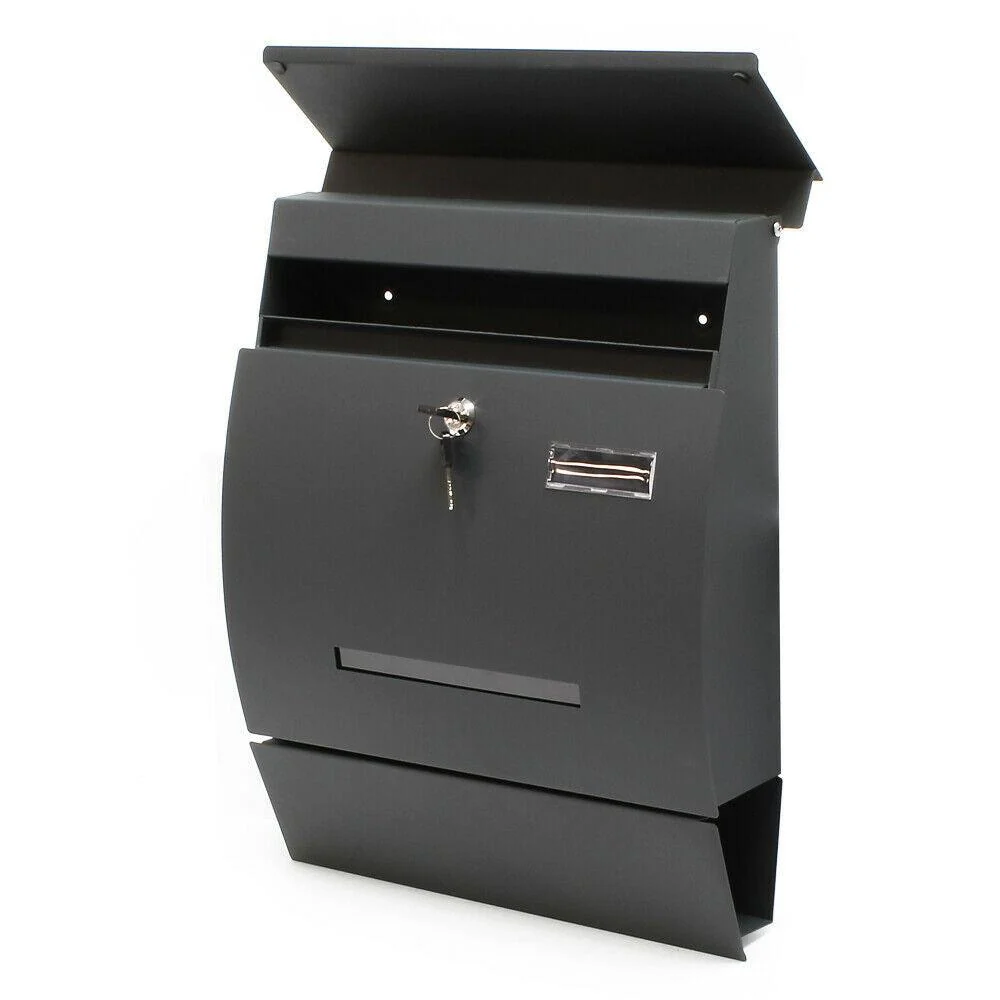 Boite aux lettres design actuel boite murale porte-journaux anthracite 16_0000062