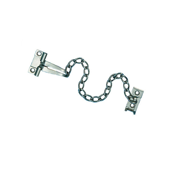 Entrebâilleur de sécurité pour porte CHAIN allongé - nickelé - SOCONA pour Copropriété