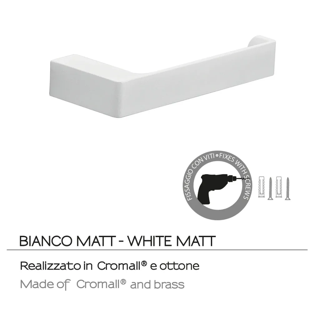 Haute Qualité Porte-rouleau mural Gedy série Pirenei - Blanc Mat