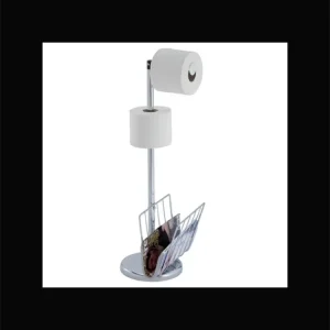 Porte rouleau Papier Wc sur pied & Porte journeaux TENERIFE Spirella Lot de 3 pièces