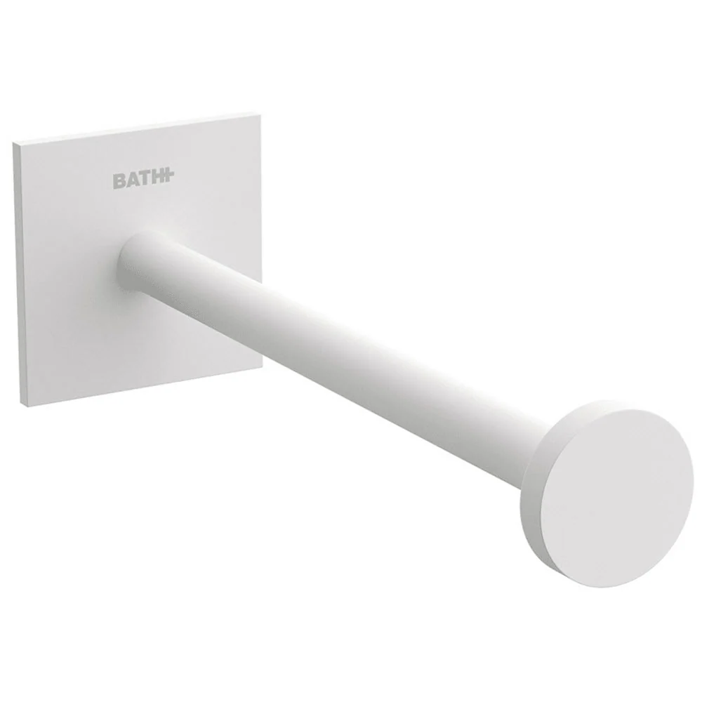 Porte-rouleau autocollant en laiton peint de la collection 'Stick' par Cosmic - cm 4,5x14,4x4,5 - Blanc avec Garantie