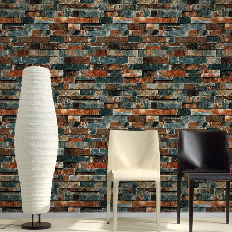 Professionnel Rouleau de papier peint en brique Cyberpunk, décoration murale résistante à l'humidité pour salon, 57,1 pied...