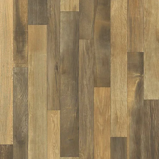 Sol Vinyle Link Plus - Imitation parquet bois - Surface brillante - Rouleau de 2m x 5m - Installation Facile