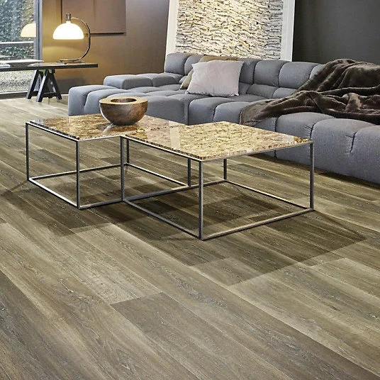 Support de brosse Sol Vinyle Interior - Imitation parquet - Chêne scandinave vieilli - Rouleau de 4m x 9m