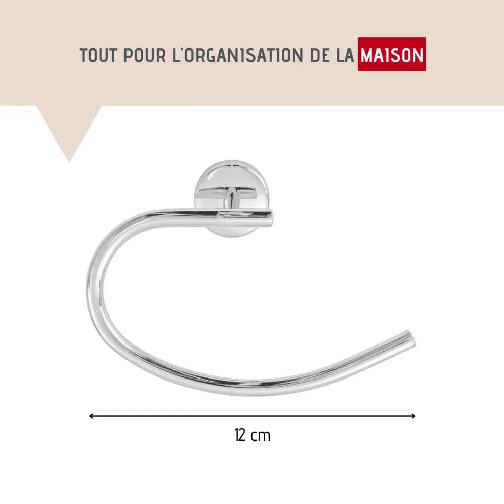 Barre de douche Porte serviette de salle de bain gris Fackelmann Vision