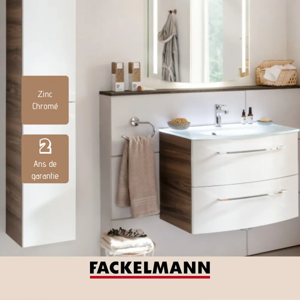 Barre de douche Porte serviette de salle de bain gris Fackelmann Vision