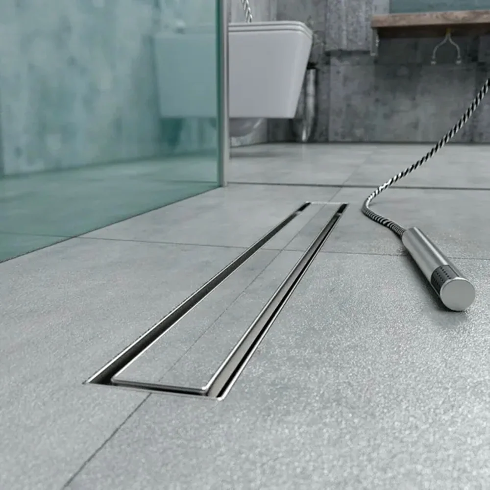 Canaletta Per Doccia Con Porta Piastrella Cm 55 - Guaina 1 M² 30 cm de long