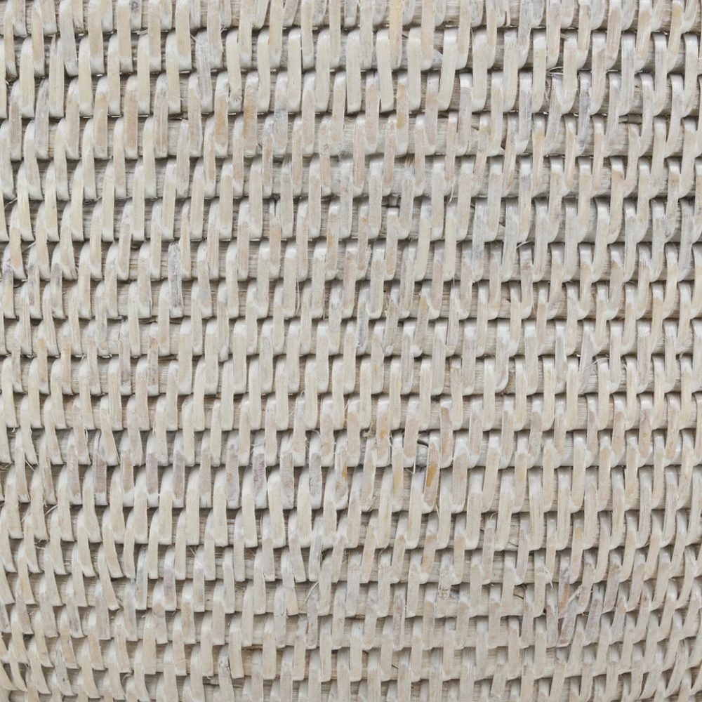 Pied de robinet Porte-serviettes en rotin patiné blanc 26 x 15