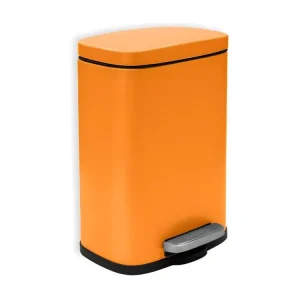 Poubelle à pédale Acier AKIRA 5L Orange mat Spirella en acier inoxydable