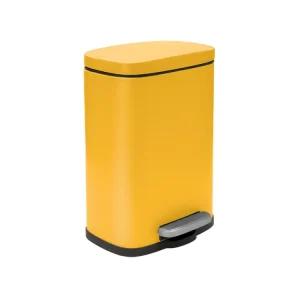 Support de serviette Poubelle à pédale Acier AKIRA 5L Safran mat Spirella