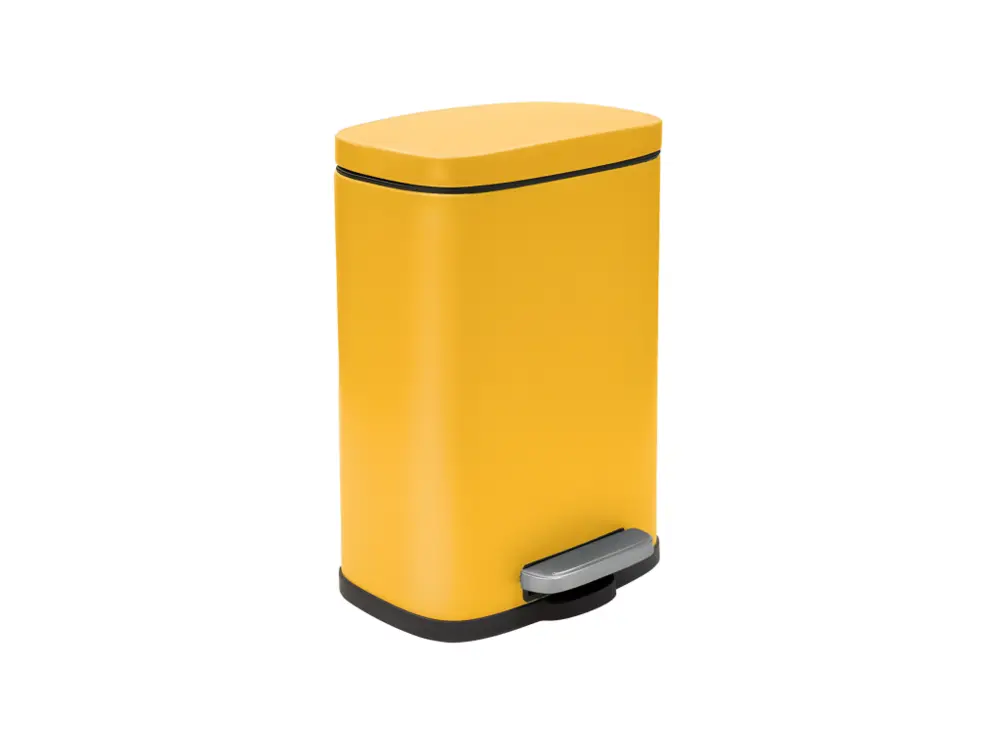 Support de serviette Poubelle à pédale Acier AKIRA 5L Safran mat Spirella