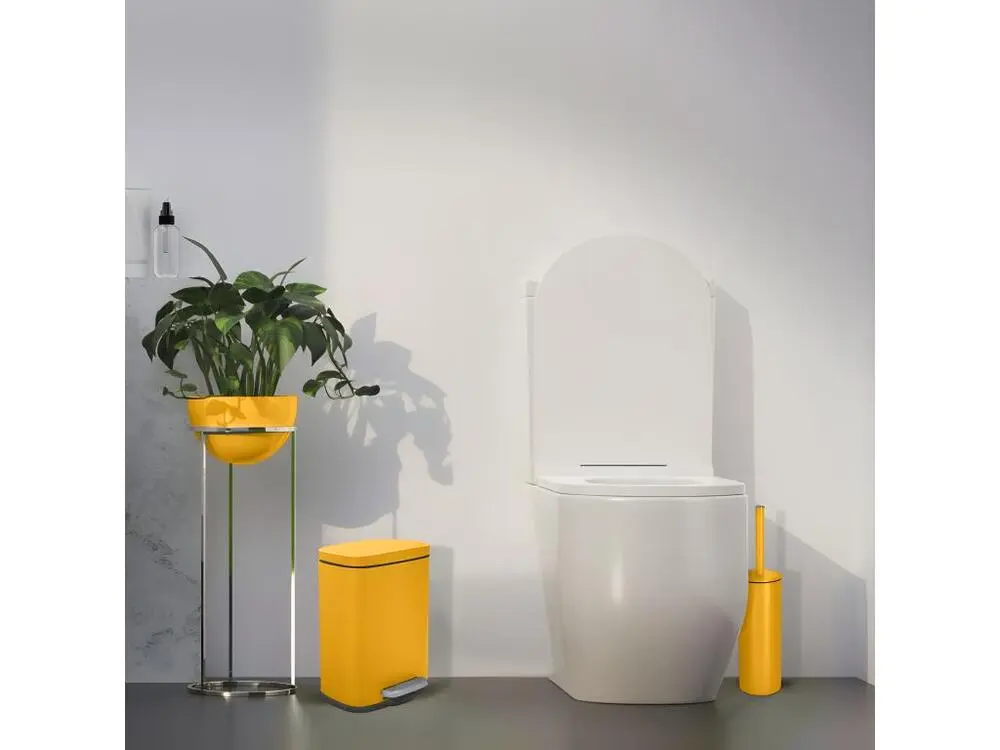 Support de serviette Poubelle à pédale Acier AKIRA 5L Safran mat Spirella