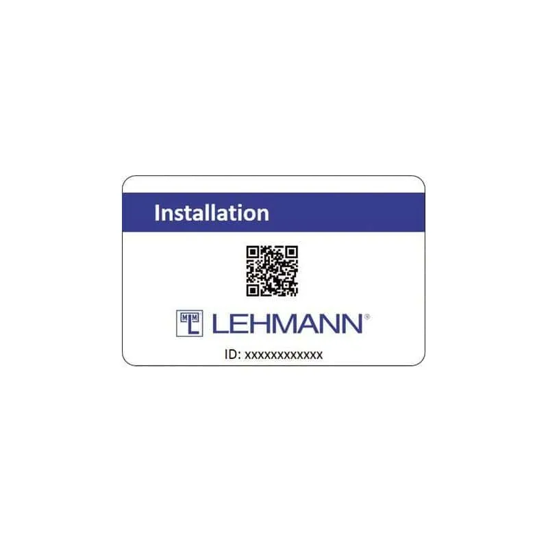 Cartes de programmation pour serrure électronique Captura Carte installation 051250023 LEHMANN